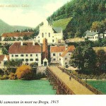Naša cerkev in kapucinski most 1915 Naša cerkev in kapucinski most 1915